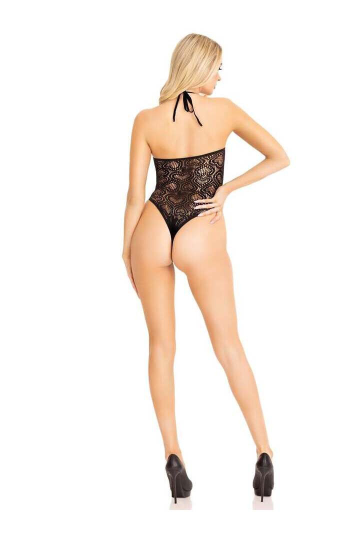 Leg Avenue Feels Like Love Heart Net Teddy in One Size 9