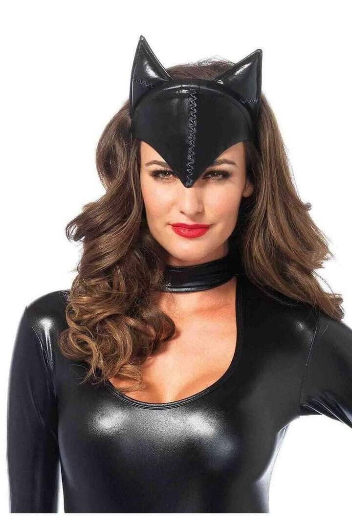 Leg Avenue Feline Femme Fatale Costume Mask Black in One Size 