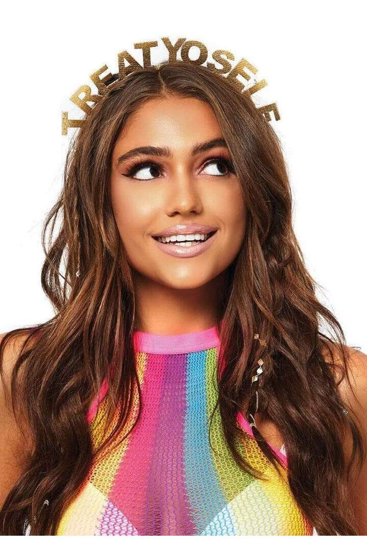 Leg Avenue Festival Treat Yo Self Headband Gold in One Size 