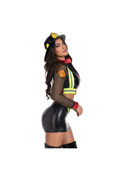 Leg Avenue Five Alarm Fire Fighter Costume Black 2