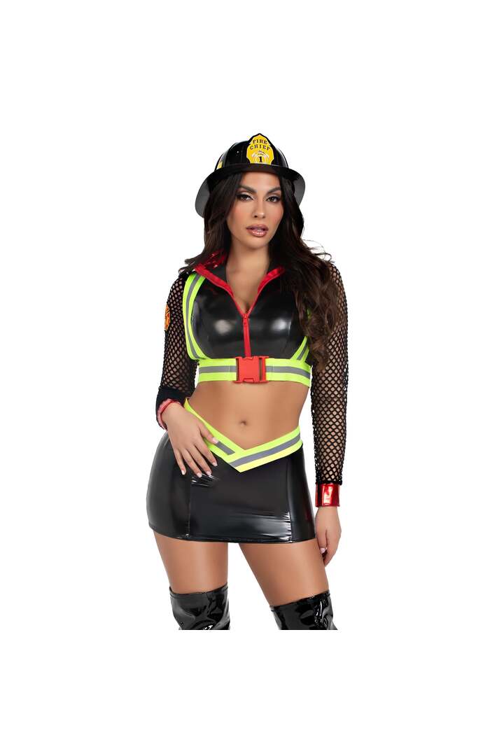 Leg Avenue Five Alarm Fire Fighter Costume Black 3