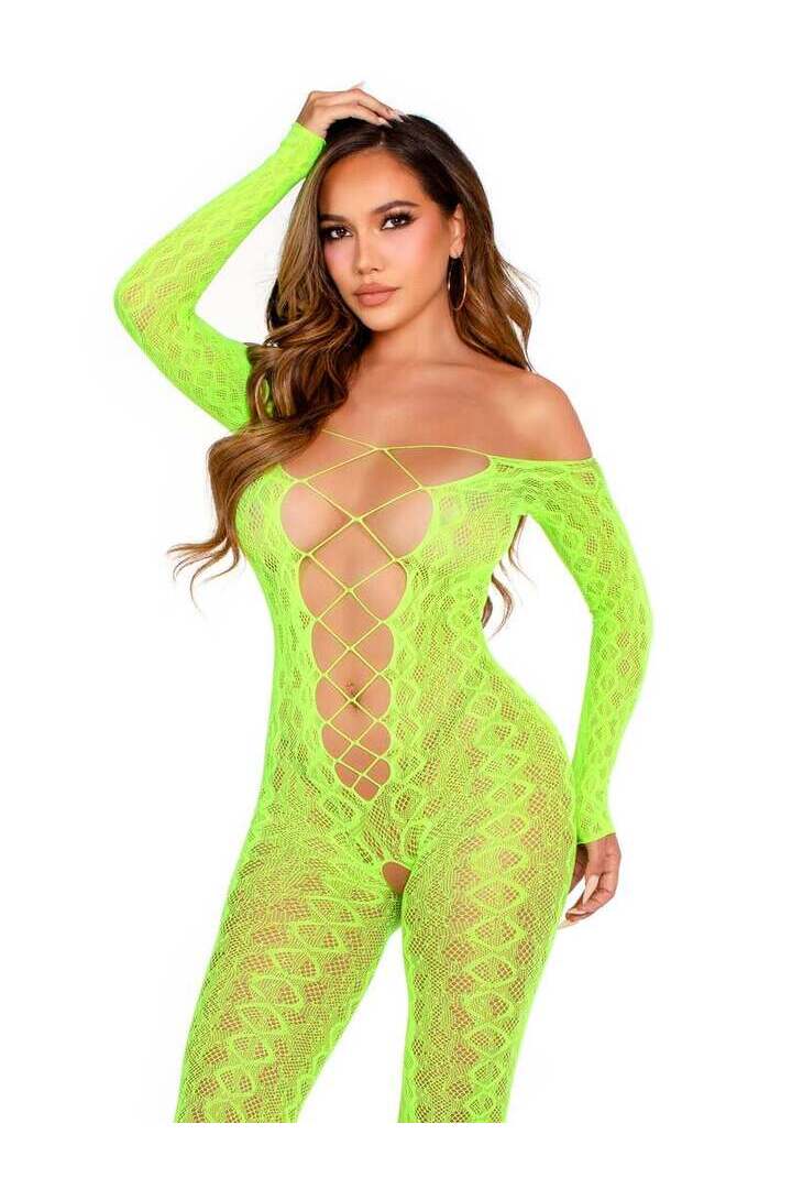 Leg Avenue Flawless Vibes Python Bodystocking in One Size 13