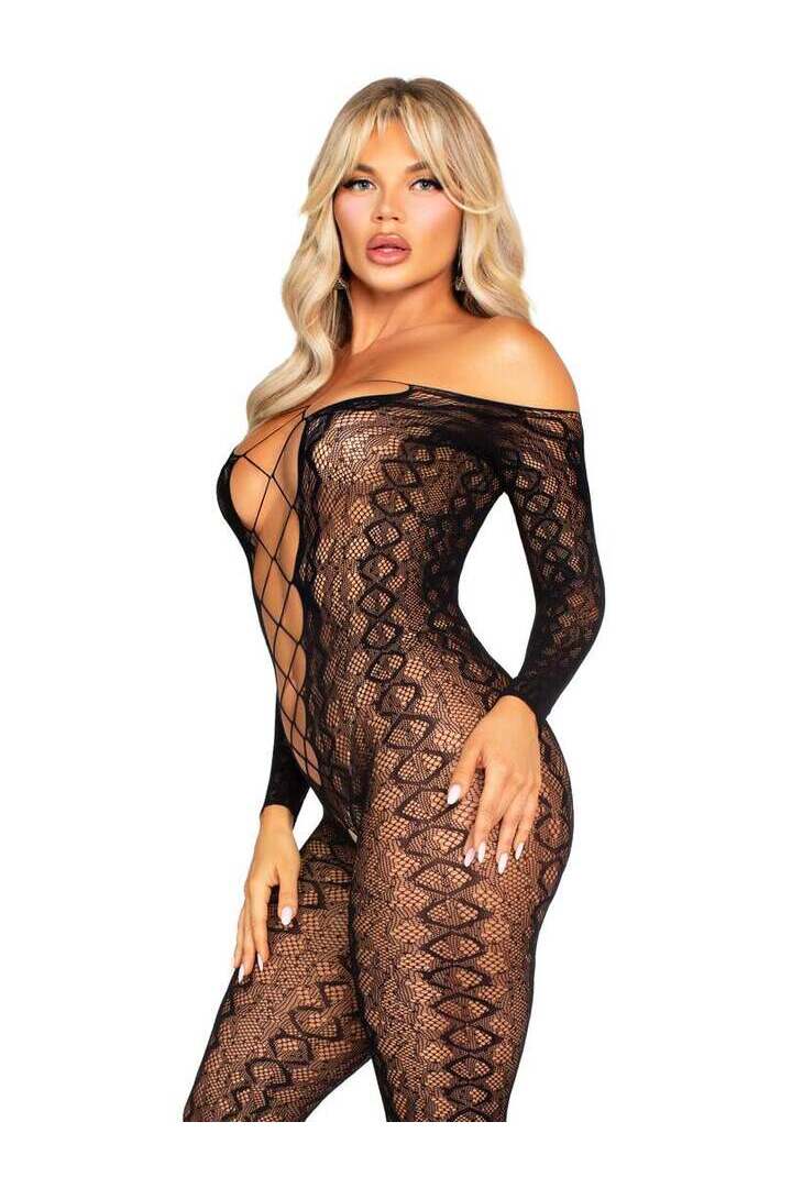 Leg Avenue Flawless Vibes Python Bodystocking in One Size 6