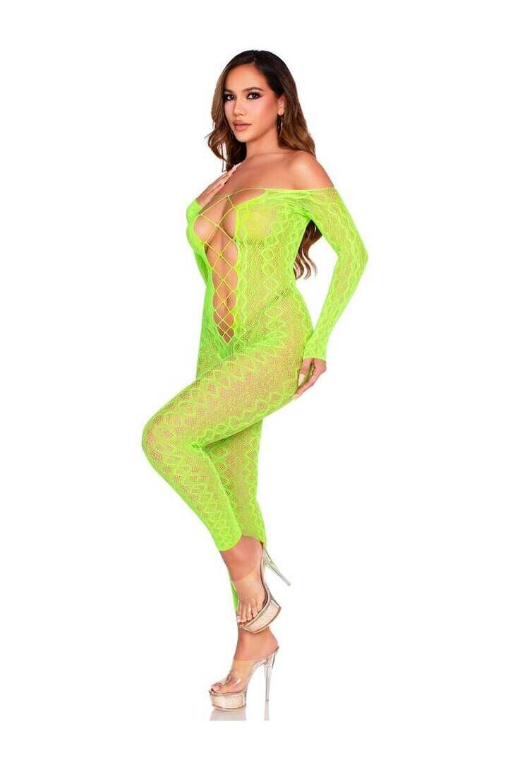 Leg Avenue Flawless Vibes Python Bodystocking in One Size 8