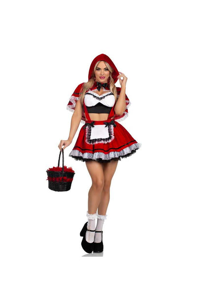 Leg Avenue Flirty Miss Red Riding Hood Costume Red 4