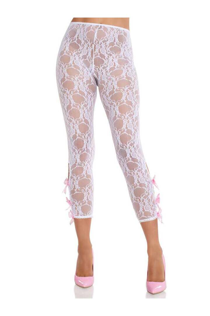 Leg Avenue Flora Capri Footless Capri Tights in One Size 3