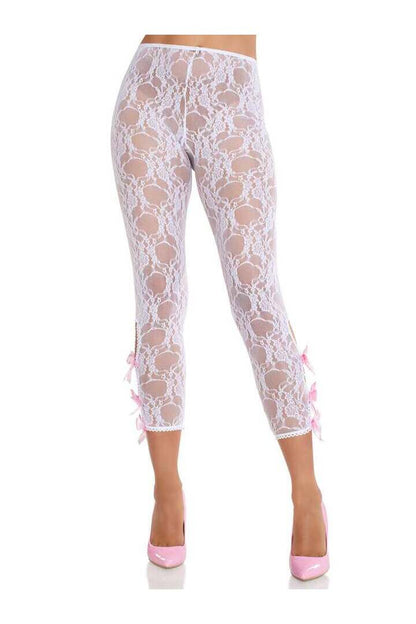 Leg Avenue Flora Capri Footless Capri Tights in One Size 3