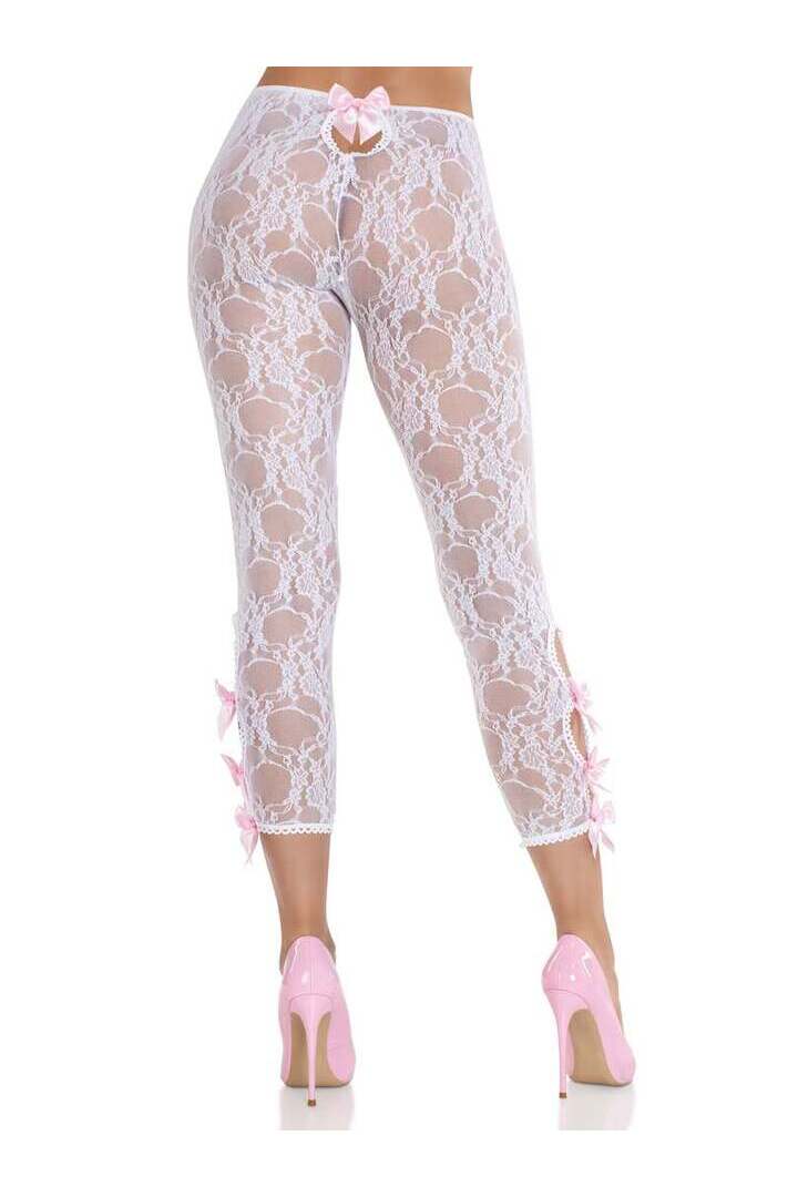 Leg Avenue Flora Capri Footless Capri Tights in One Size 5
