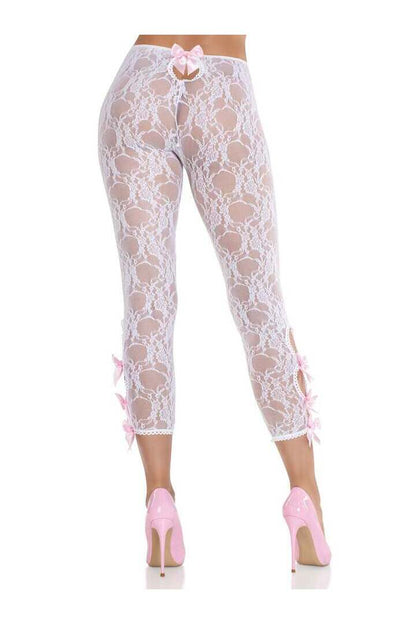 Leg Avenue Flora Capri Footless Capri Tights in One Size 5