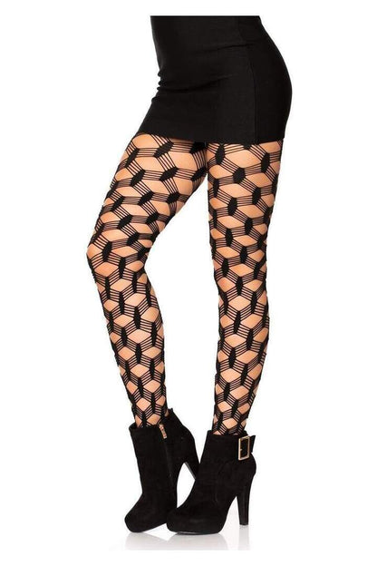 Leg Avenue Freya Hardcore Fishnet Tights Black in One Size 