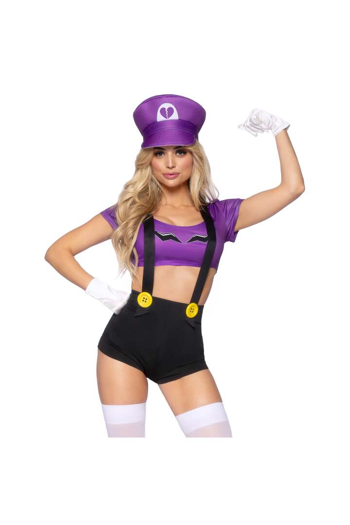 Leg Avenue Gamer Baddie Costume Black/Purple 3