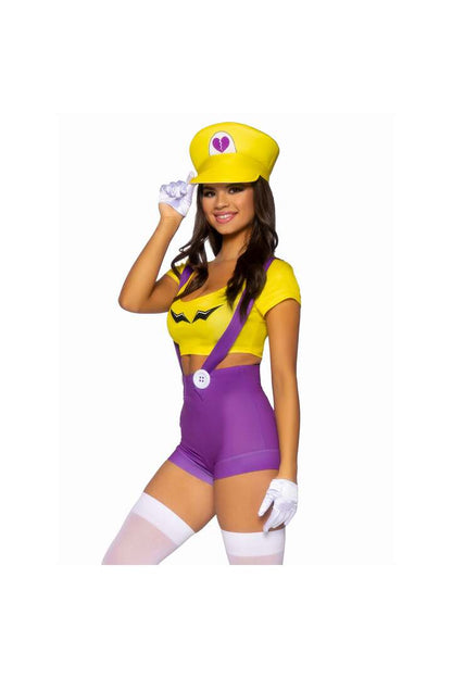 Leg Avenue Gamer Villain Costume Yellow/Purple 2