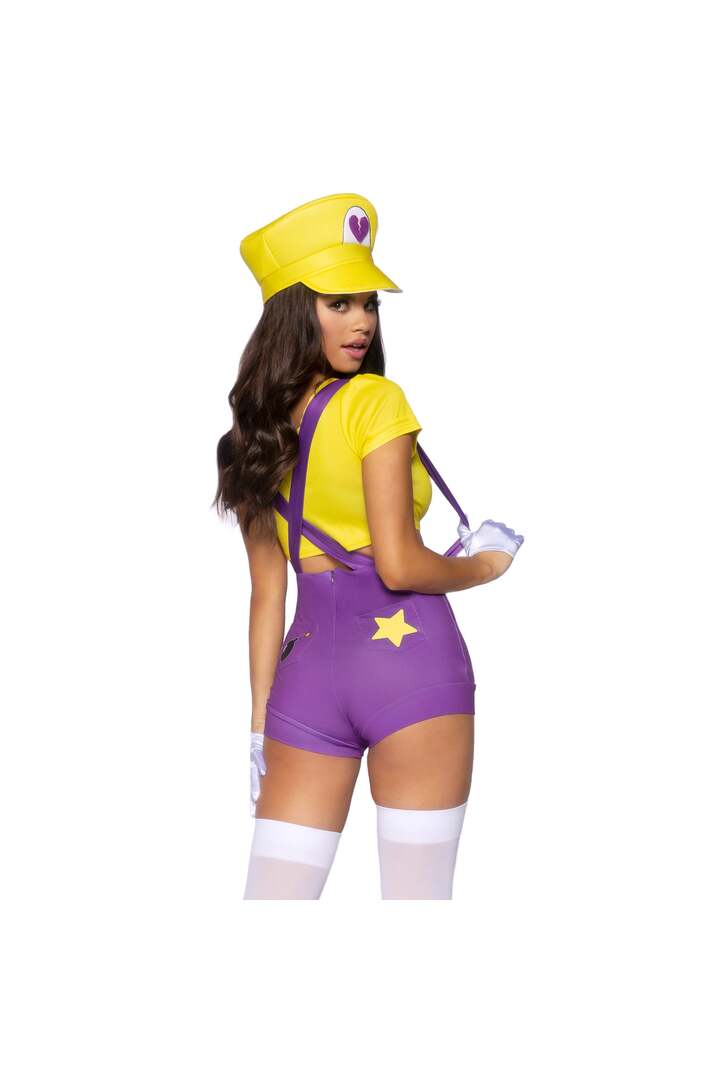 Leg Avenue Gamer Villain Costume Yellow/Purple 3