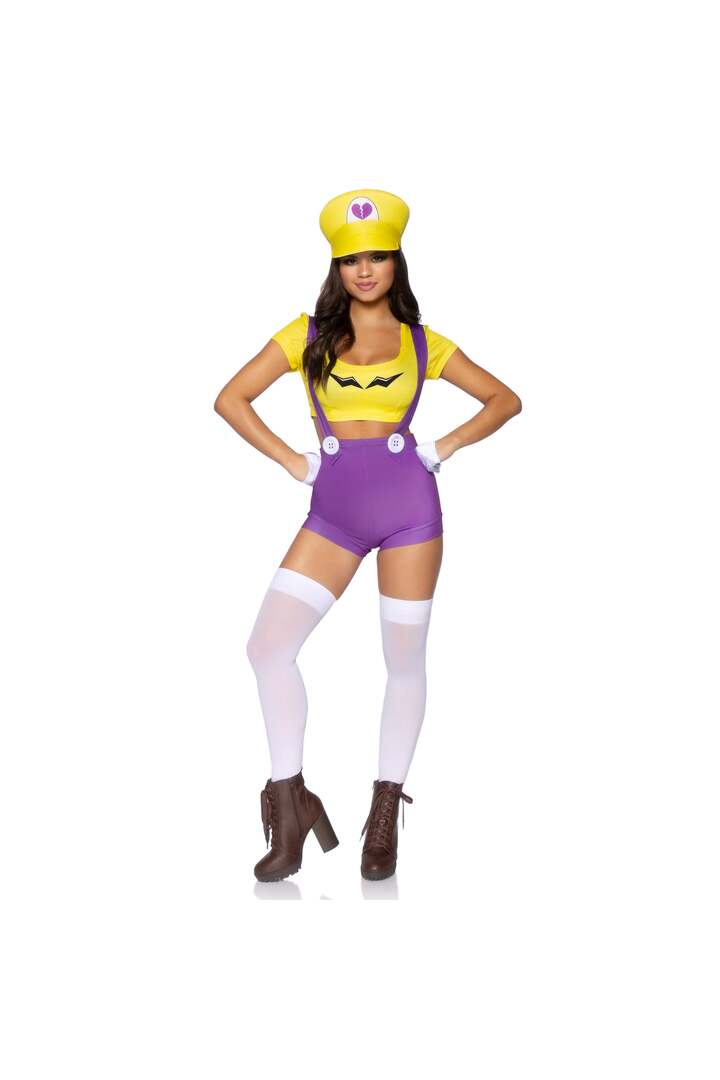 Leg Avenue Gamer Villain Costume Yellow/Purple 5
