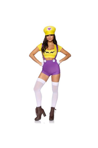 Leg Avenue Gamer Villain Costume Yellow/Purple 5