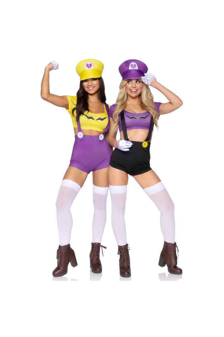 Leg Avenue Gamer Villain Costume Yellow/Purple 7