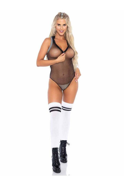 Leg Avenue Get It Right Fishnet Bodysuit Black in One Size 5