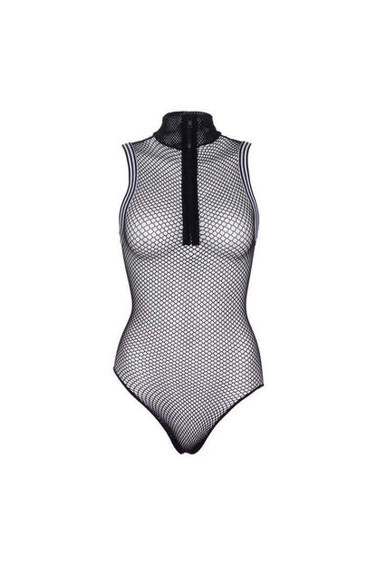 Leg Avenue Get It Right Fishnet Bodysuit Black in One Size 6