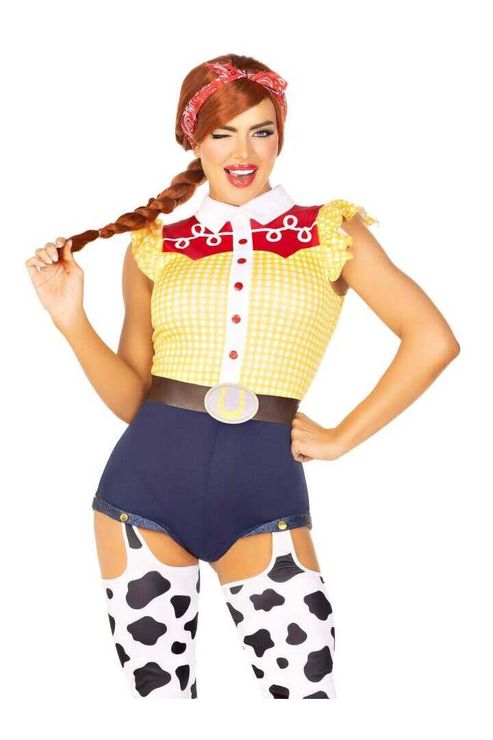 Leg Avenue Giddy Up Cowgirl Costume in Yellow 3