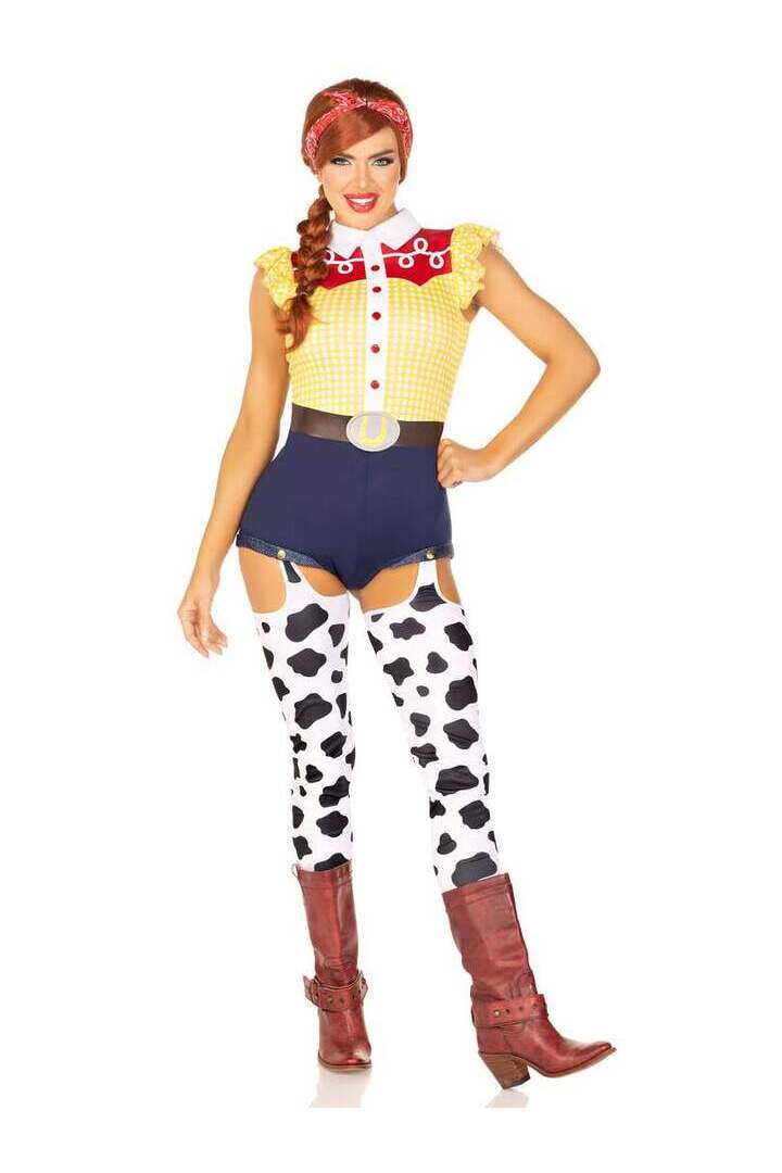 Leg Avenue Giddy Up Cowgirl Costume in Yellow 4