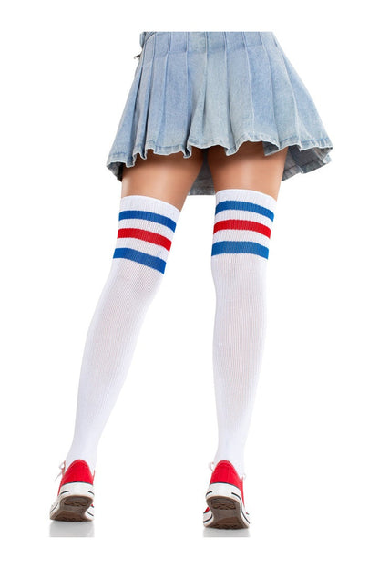 Leg Avenue Gina Athletic Thigh High Stockings in One Size  16