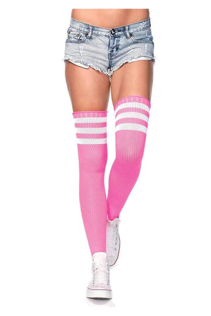 Leg Avenue Gina Athletic Thigh High Stockings in One Size  3