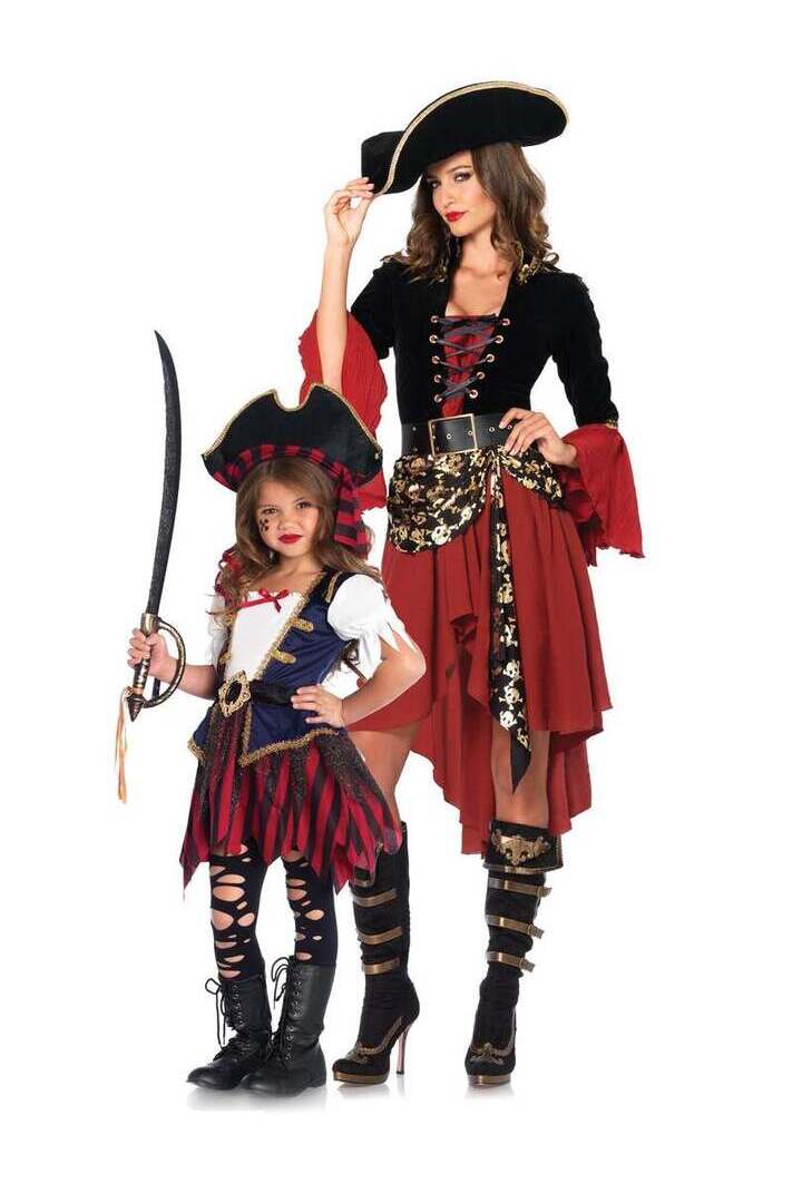 Leg Avenue Girl's Caribbean Pirate Costume in Red/Blue 4