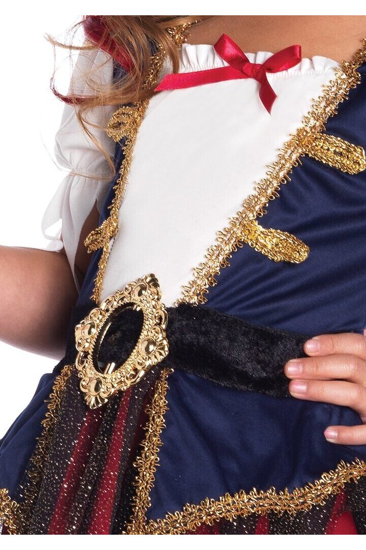 Leg Avenue Girl's Caribbean Pirate Costume in Red/Blue 7