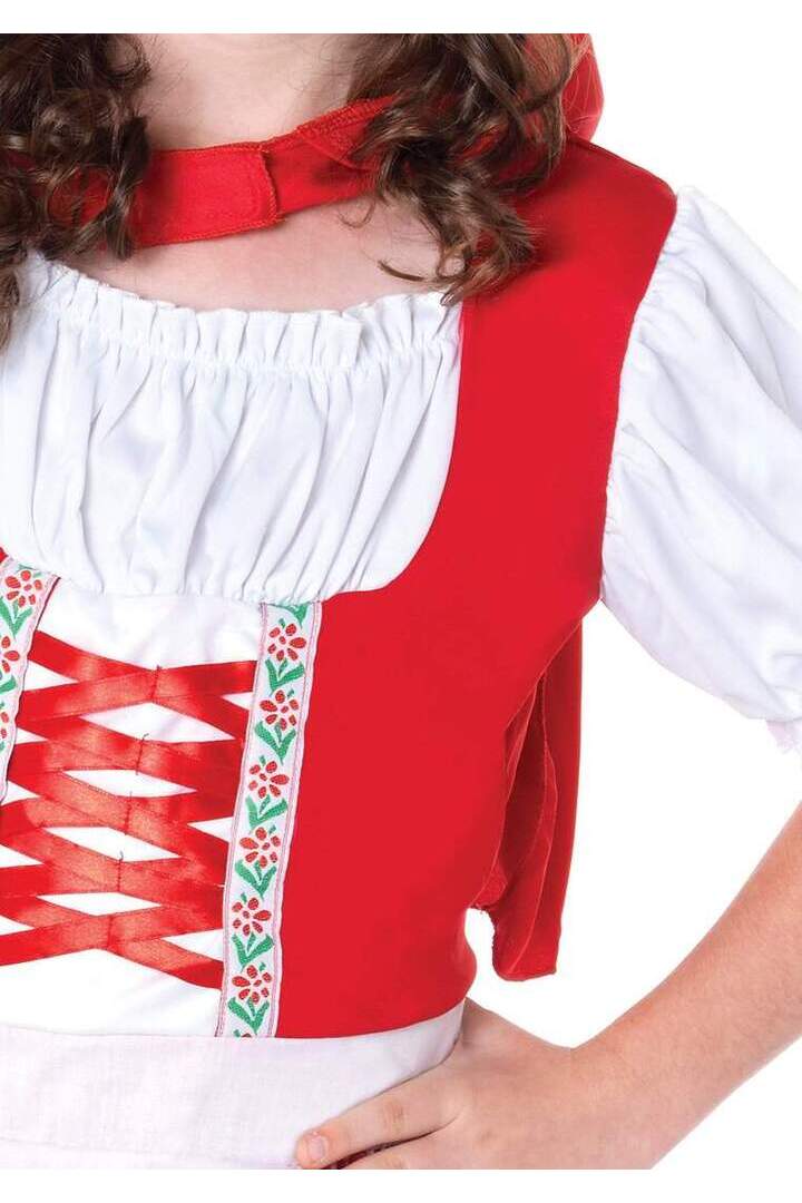 Leg Avenue Girl's Lil' Miss Red Riding Hood Costume in Red/White 2