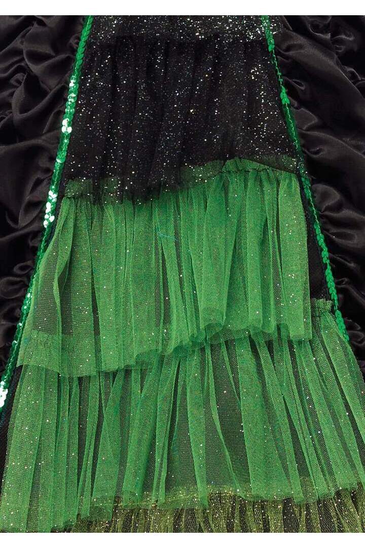 Leg Avenue Girl's Storybook Witch Costume in Black/Neon Green 5