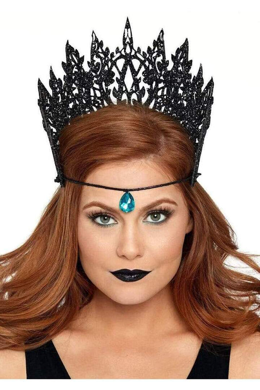 Leg Avenue Glitter Die Cut Royal Crown With Jewel Accent in One Size 