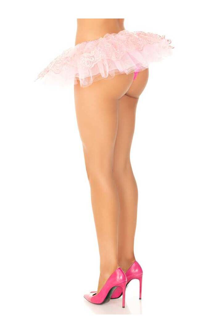 Leg Avenue Glitter Filigree Tulle Tutu Pink in One Size 1