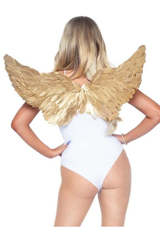 Leg Avenue Gold Feather Wings Gold in One Size 1