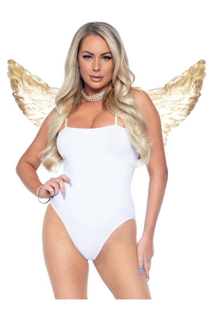 Leg Avenue Gold Feather Wings Gold in One Size 2