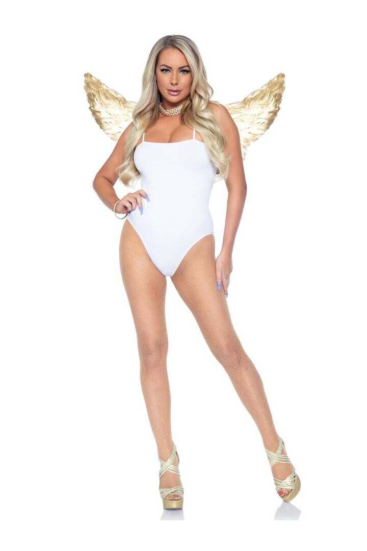 Leg Avenue Gold Feather Wings Gold in One Size 4