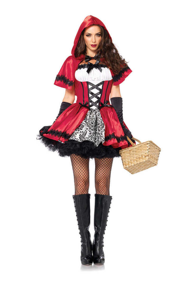 Leg Avenue Gothic Red Riding Hood Costume in Red/White 6