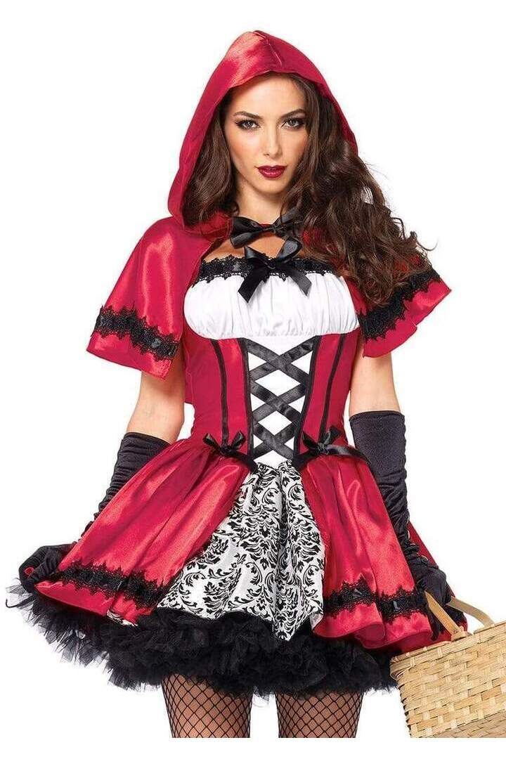 Leg Avenue Gothic Red Riding Hood Costume in Red/White 