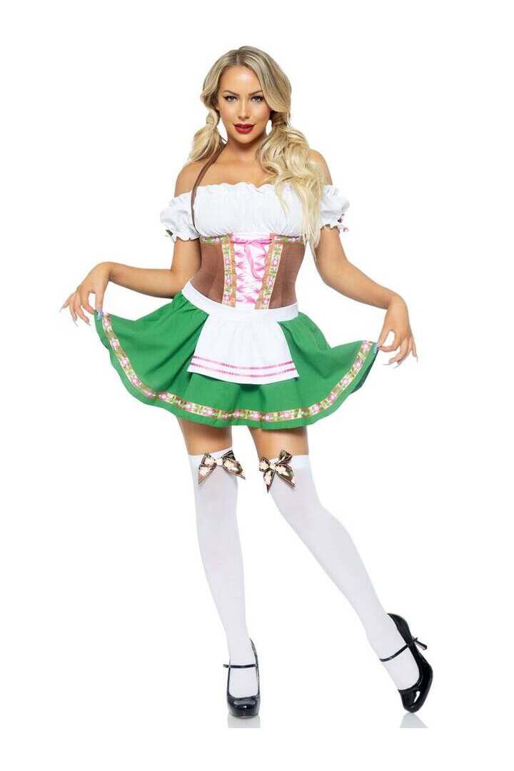 Leg Avenue Gretchen Oktoberfest Costume in Brown/Green 4