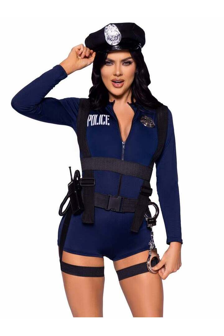 Leg Avenue Handcuff Hottie Cop Costume in Blue 