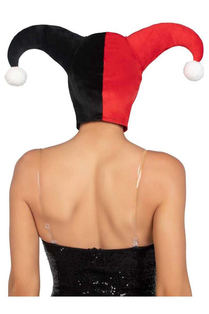Leg Avenue Harlequin Bonnet Black/Red in One Size 2