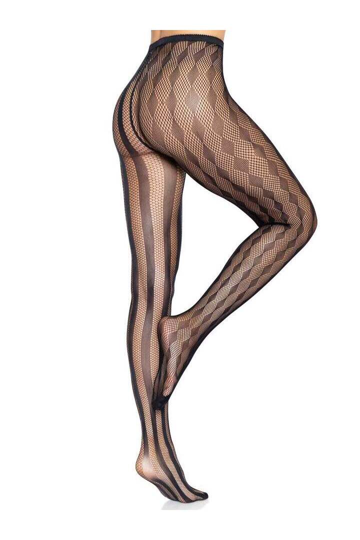Leg Avenue Harlequin Net Tights in One Size 2