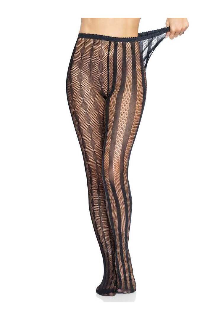 Leg Avenue Harlequin Net Tights in One Size 3
