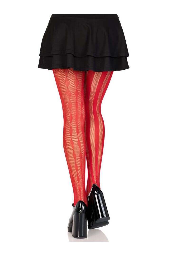 Leg Avenue Harlequin Net Tights in One Size 6
