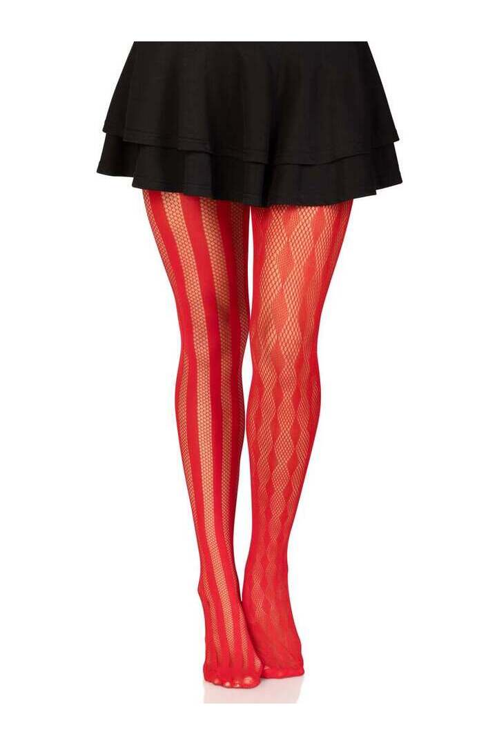 Leg Avenue Harlequin Net Tights in One Size 8