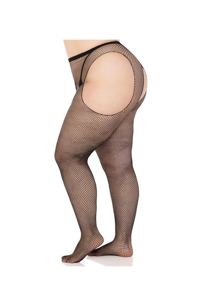 Leg Avenue Harley Plus Fishnet Suspender Hose Black in Queen Size  3