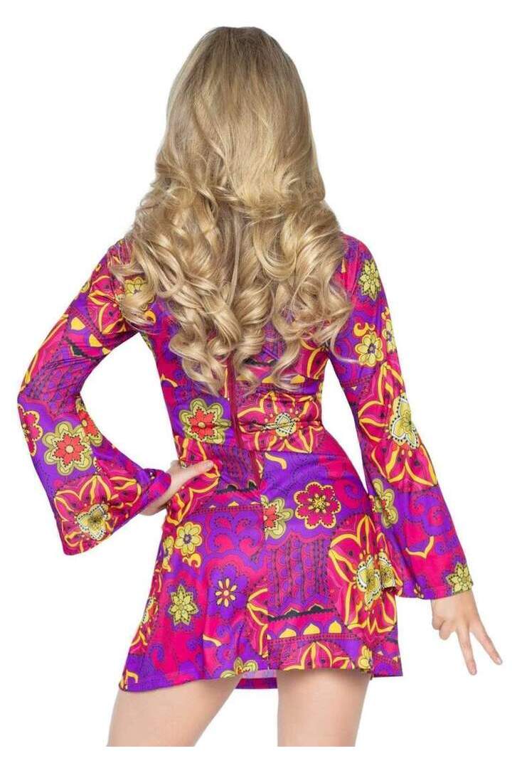 Leg Avenue Hippie Girl Costume in Pink/Purple 1