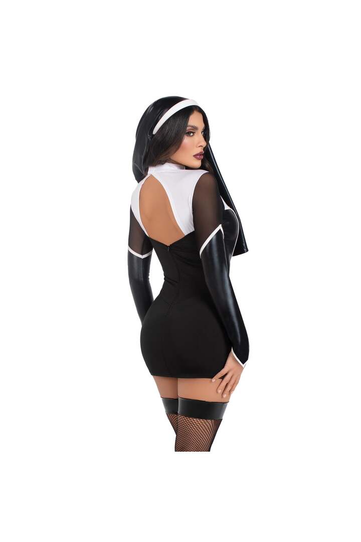 Leg Avenue Holy Hottie Nun Costume Black/White 1