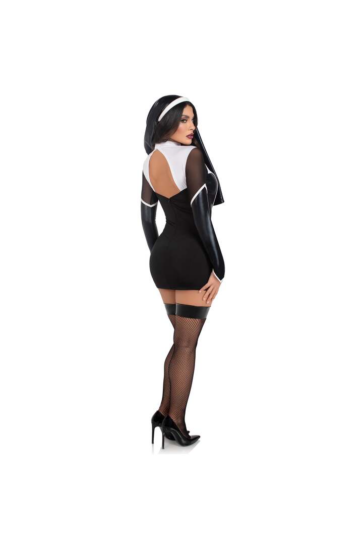 Leg Avenue Holy Hottie Nun Costume Black/White 5