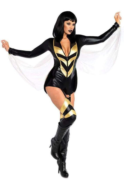 Leg Avenue Hornet Honey Wasp Costume in Black/Gold 3