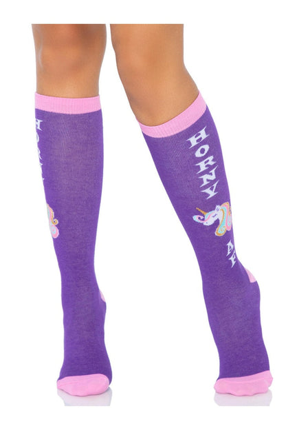 Leg Avenue Horny AF Knee Socks Multicolor in One Size  1